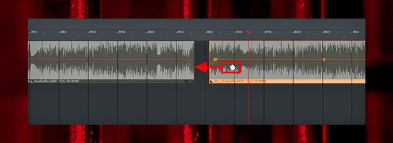 Closing gaps Dragging audio objects together to close gaps