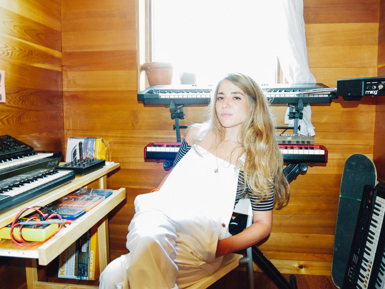 Heba Kadry working in her home studio