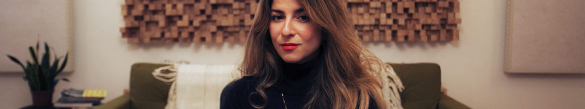 Heba Kadry in her studio