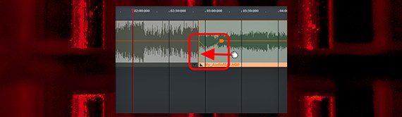 Crossfade on one track Move objects into each other to crossfade