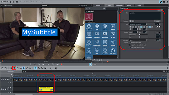 Creating your own subtitles Adjusting the font and formatting