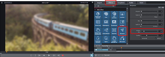 Tilt shift effect: Artistic blur Create image blur