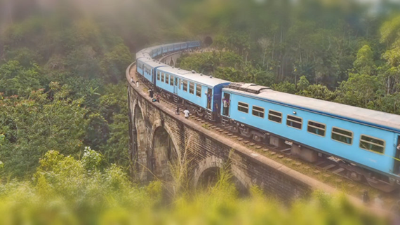 Tilt shift effect with partial blur Effect masks (result)