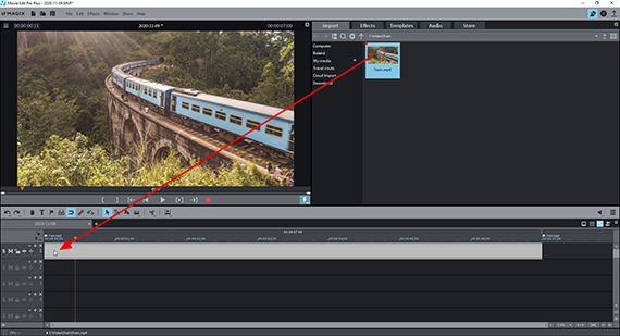Tilt shift effect: Import Load video for tilt shift effect
